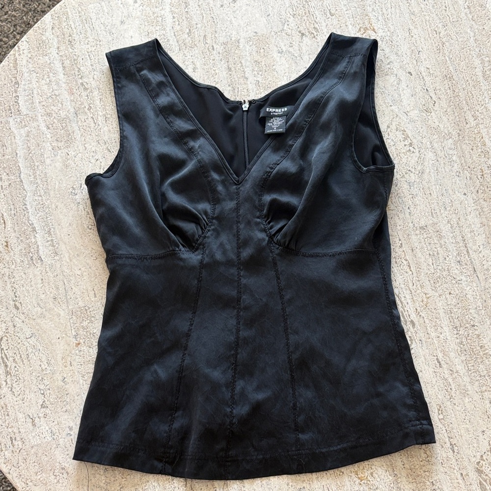 Express Black V-Neck Blouse